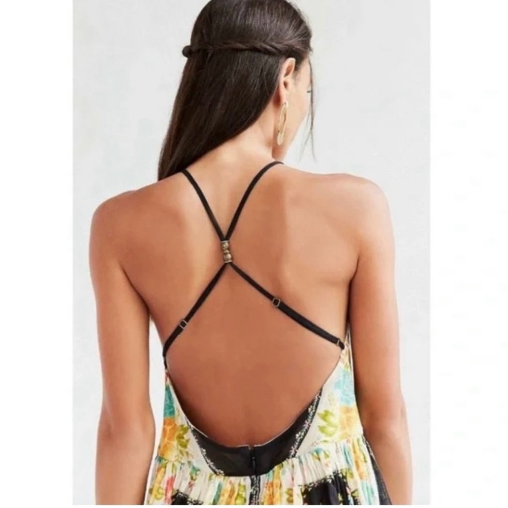 Ecote Black and Green Halter Sundress - Picture 2 of 12